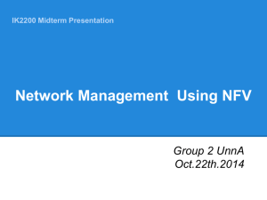 Network Management Using NFV