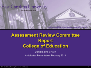 University Assessment Committee Report