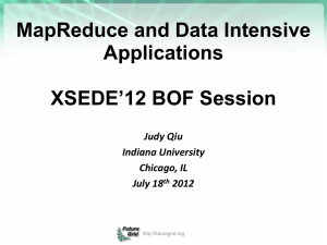 MapReduce and Data Intensive Applications