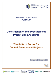 Project bank account forms for central government projects Word