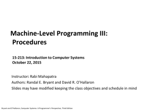 Machine Level Programming III