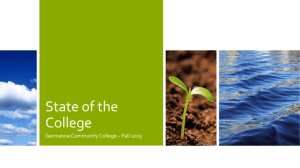 State of the College – Fall 2015