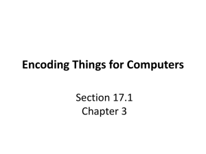 Encodings - Department of Computer Science