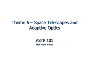 Space Telescopes and Adaptive Optics