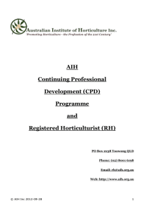 AIH Continuing Professional Development Programme