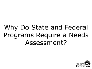 Comprehensive Needs Assessment