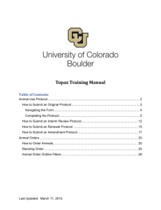 Topaz Training Manual - University of Colorado Boulder