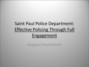 Saint Paul Police Department Effective Policing Through Full