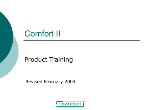 Comfort II Product Training (web)