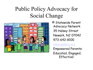 Public Policy Advocacy for Social Change