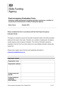 Post occupancy evaluation form