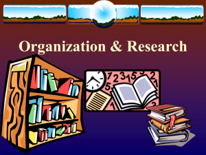 Organize and Research