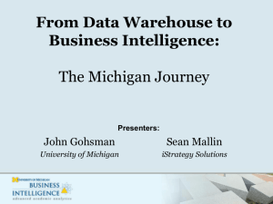 From Data Warehouse to Business Intelligence