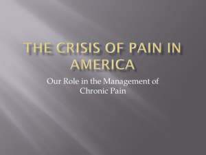 The Crisis of Pain in America