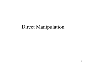 Slides for Direct Manipulation
