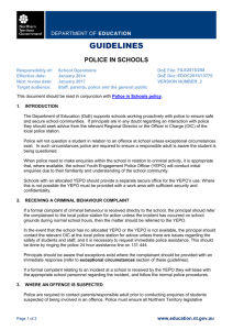 Police in schools guidelines