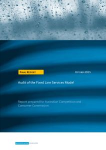 Audit of the Fixed Line Services Model