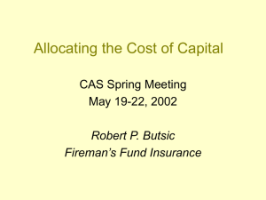 Allocating the Cost of Capital