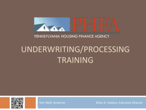 Underwriting/Processing training