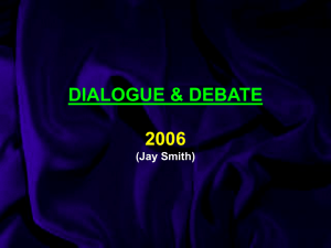 Dialogue vs. Debate@
