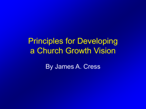 Principles for Developing a Church Growth Vision