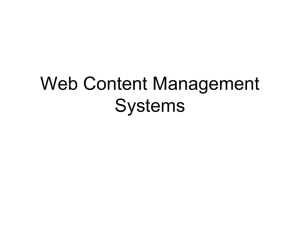Web Content Management Systems