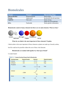 Biomolecules & Self