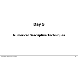 Chapter 4 - Numerical Descriptive Techniques