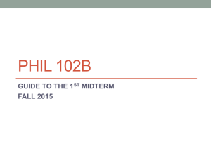 phil 102b guide to 1st midterm slide show