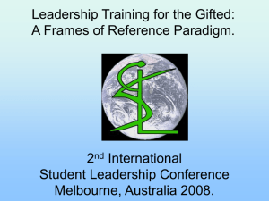 A Frames of Reference Paradigm