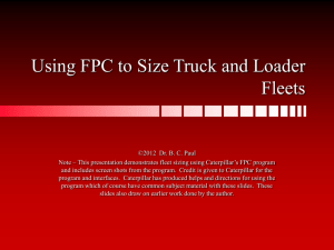1 Using FPC to Size Truck and Loader Fleets