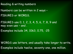 reading and writing numbers