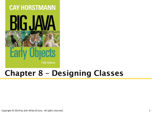 Designing Classes
