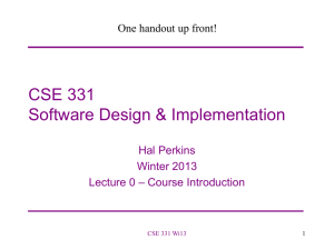 CSE 374 Programming Concepts & Tools