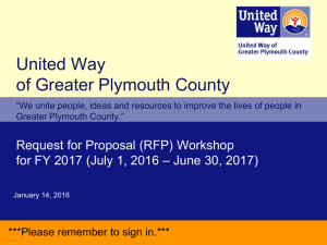 January 14, 2016 - United Way of Greater Plymouth County
