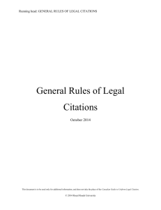 General Rules of Legal Citations - Media not found | Royal Roads