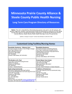 Mental Health Services - Steele County Minnesota