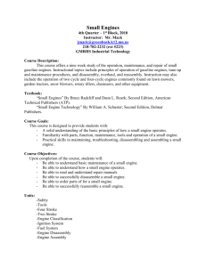 Small Engines Syllabus - Greenbush Middle River School District