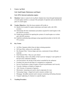 Unit: Small Engine Maintenance and Repair