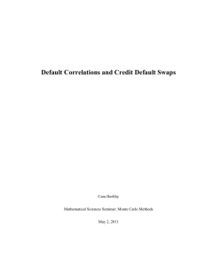 Correlations and Credit Default Swaps