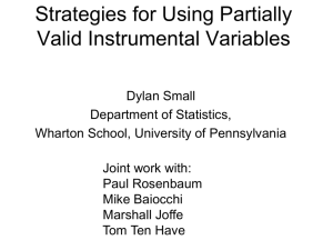Strategies for Using Partially Valid Instrumental Variables, Dylan Small