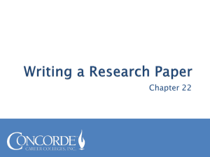 Lecture 4.2 Writing a Research Paper
