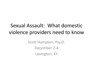 01 PPT Sexual violence- what DV providers need to know