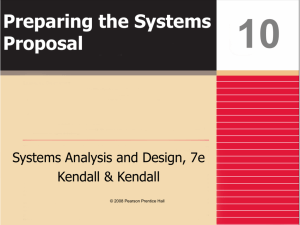 Chapter 10 Preparing The Systems Proposal