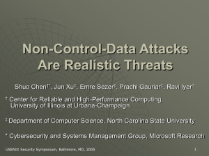 Non-Control-Data Attacks Are Realistic Threats