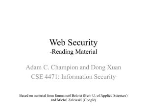 Web Security - Computer Science and Engineering