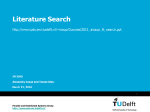 IN3305, Literature Search, 2010