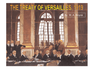 Treaty of Versailles - Lighthouse Christian Academy