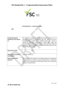 FSC Standards: Superannuation Governance and Proxy Voting