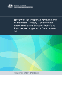 Review of the Insurance Arrangements of State and Territory